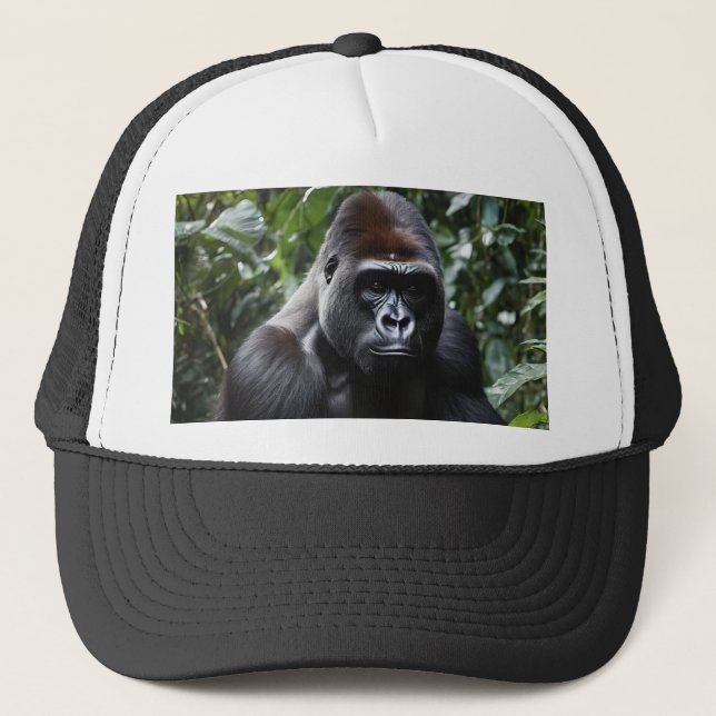 Casquette Le roi du gorille de minuit : Monarque de la forêt (Devant)