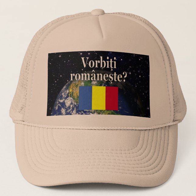 Casquette Le Romanian Do You Speak ? Flag & Earth (Devant)