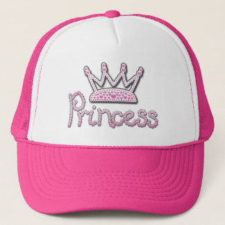 Casquette Le rose mignon imprimé perle princesse Crown