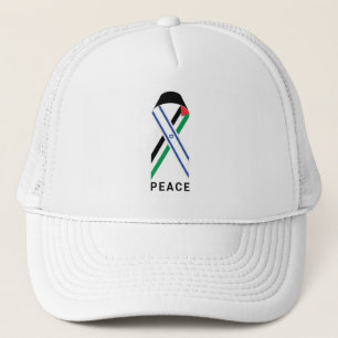 Casquette Le ruban blanc du drapeau de la paix pour Israël e