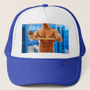 Casquette Le SlipperyJoe homme musclé torse nu abs poitrine 