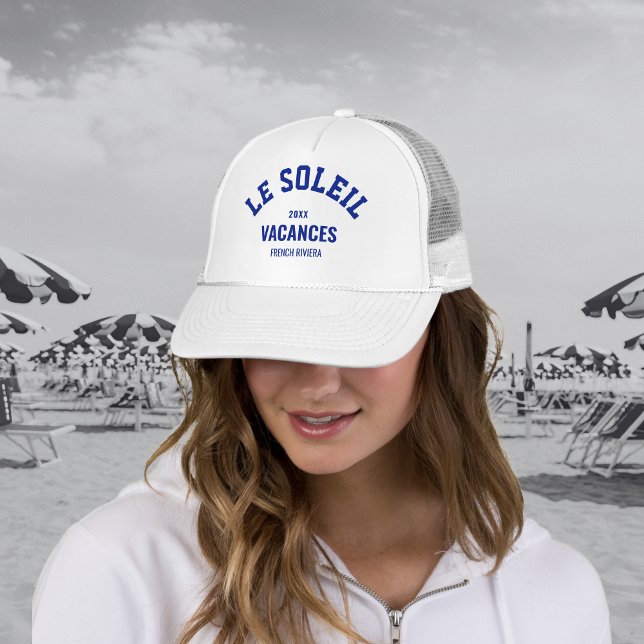 Casquette Le Soleil Vacances French Riviera Azur Bleu (Créateur téléchargé)