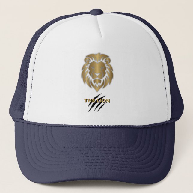 Casquette Le sweat à capuche graphique Lion Gold & Black (Devant)