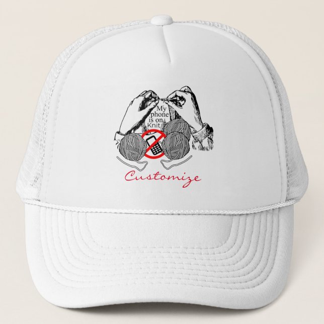 Casquette Le téléphone est sur Knit Thunder_Cove (Devant)