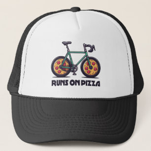 Casquette Le Vélo Passe Sur La Pizza
