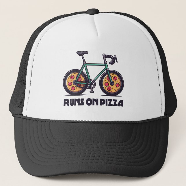 Casquette Le Vélo Passe Sur La Pizza (Devant)