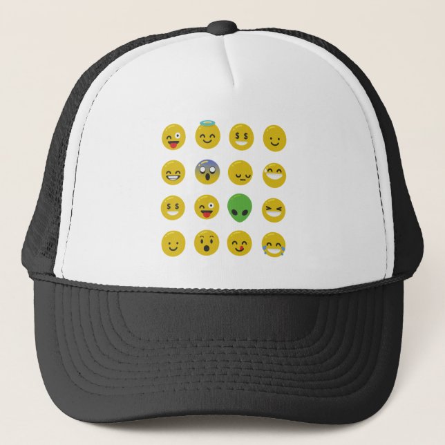 Casquette Le visage heureux d'Emoji (Devant)