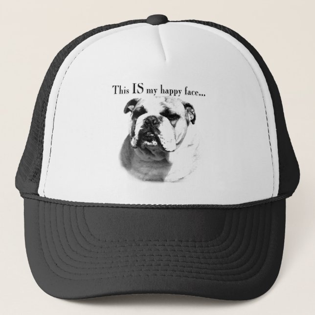 Casquette Le visage joyeux de Bulldog (Devant)