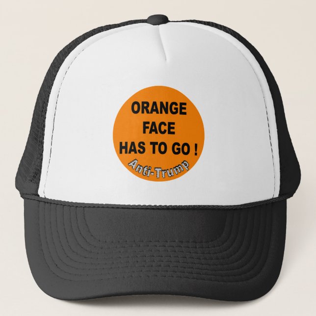Casquette Le visage orange doit partir ! / Anti-Trump, (Devant)