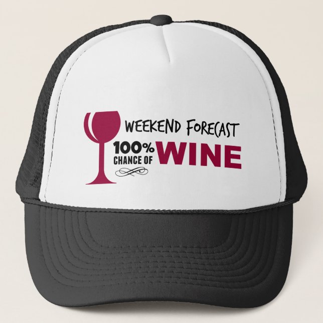 Casquette Le week-end a prévu la possibilité de 100% du vin (Devant)
