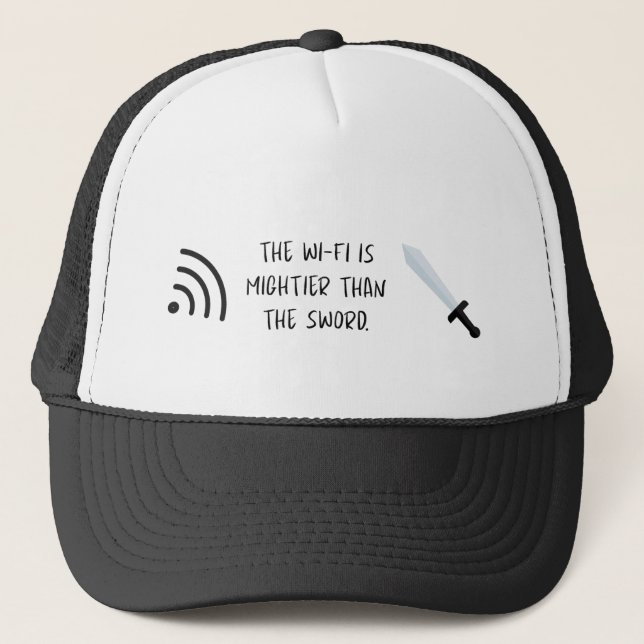 Casquette Le WiFi est plus puissant que l'Épée (Devant)