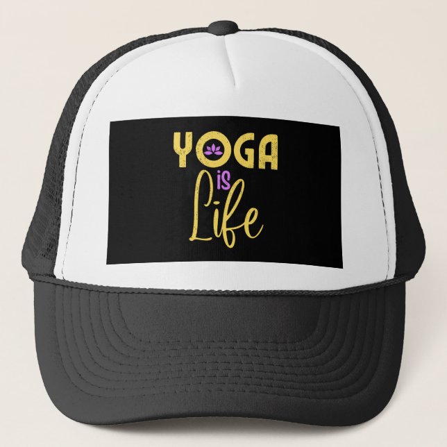 Casquette Le yoga est la vie Le yoga Méditerranée (Devant)