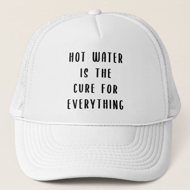Casquette L'eau chaude est le remède à tout (Devant)