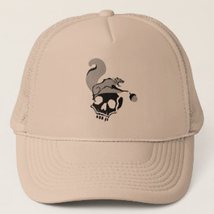 Casquette L'écureuil mort gris qui a faim