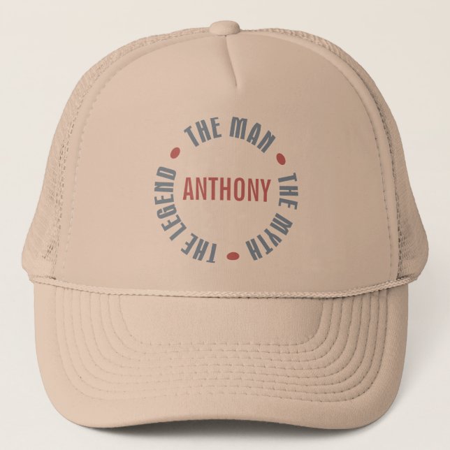 Casquette Légende de mythe d'homme d'Anthony personnalisable (Devant)
