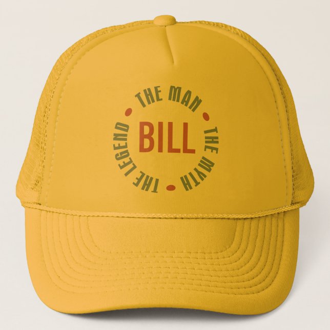 Casquette Légende de mythe d'homme de Bill personnalisable (Devant)