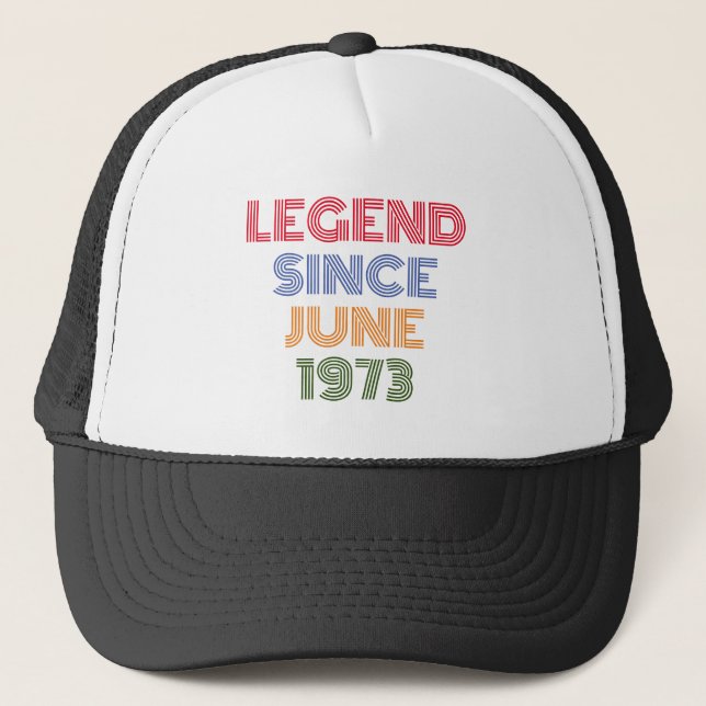 CASQUETTE LÉGENDE DEPUIS JUIN 1973 ANNIVERSAIRE TENDANCE (Devant)