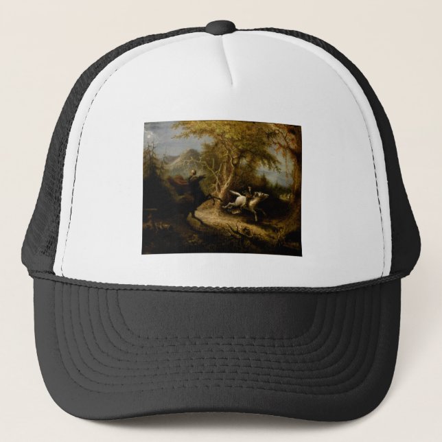 Casquette Légende du cavalier sans tête fantôme d'Halloween (Devant)
