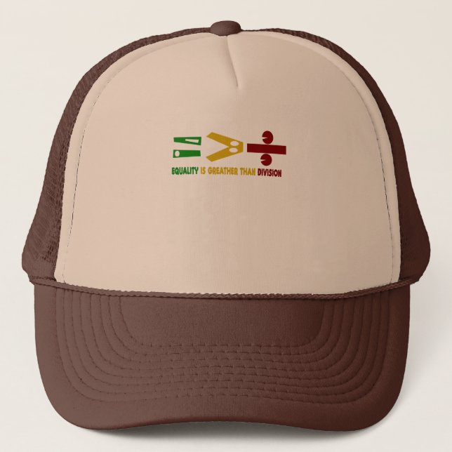 Casquette l'égualité est plus grande que la division (Devant)
