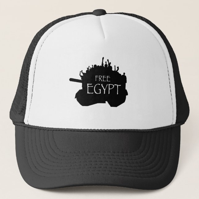 Casquette L'Egypte libre avec des protestataires (Devant)