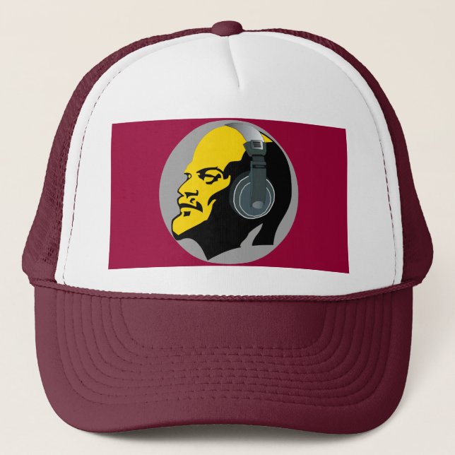 CASQUETTE LENIN AVEC HÉAPHONNES DE MUSIQUE EN ARRIÈRE - PLAN (Devant)