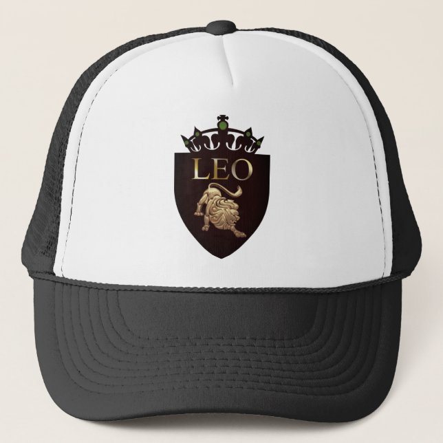 Casquette Leo Zodiac Chat de camion personnalisé (Devant)