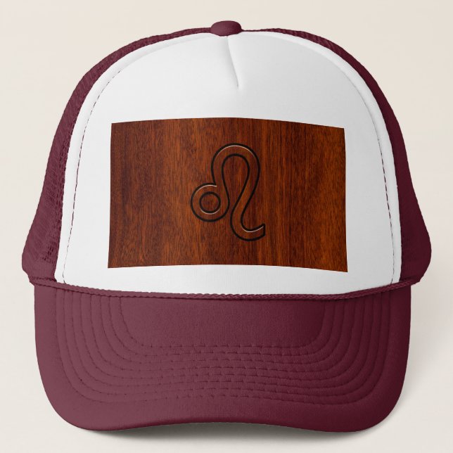 Casquette Leo Zodiac Connexion style bois acajou Brown (Devant)