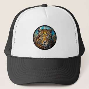Casquette Léopard aux tons chauds et froids