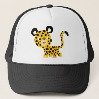 Casquette léopard souriant au dessin mignon