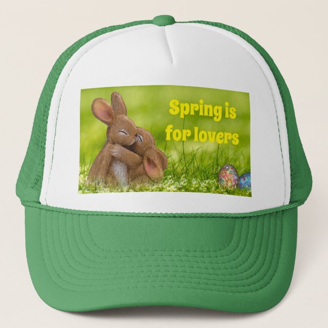 Casquette Les amateurs de lapins de printemps (Devant)