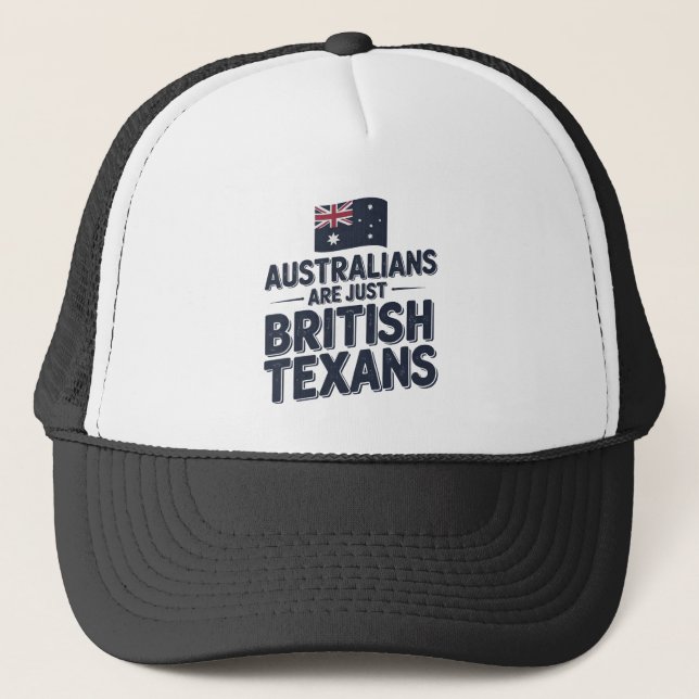 Casquette Les Australiens Ne Sont Que Des Texans Britannique (Devant)