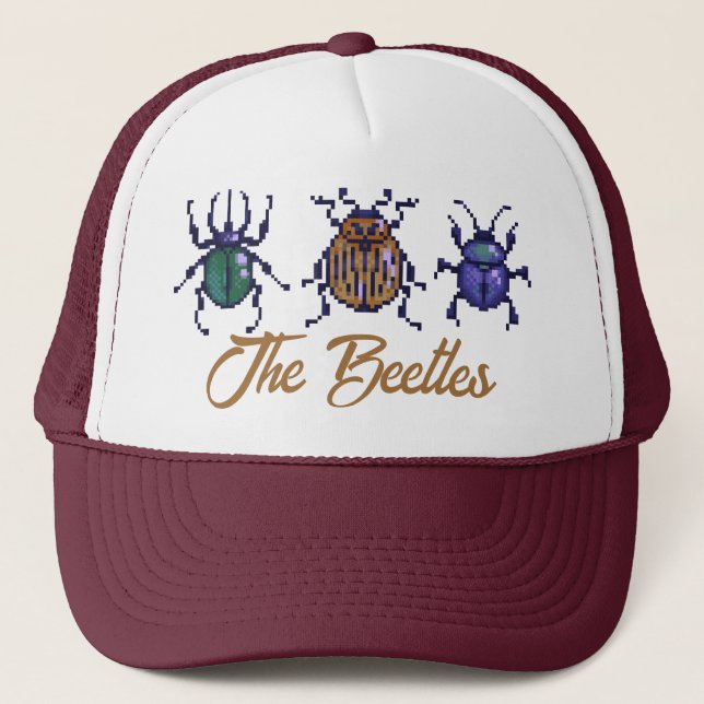 Casquette Les Beetles, l'art des pixels (Devant)