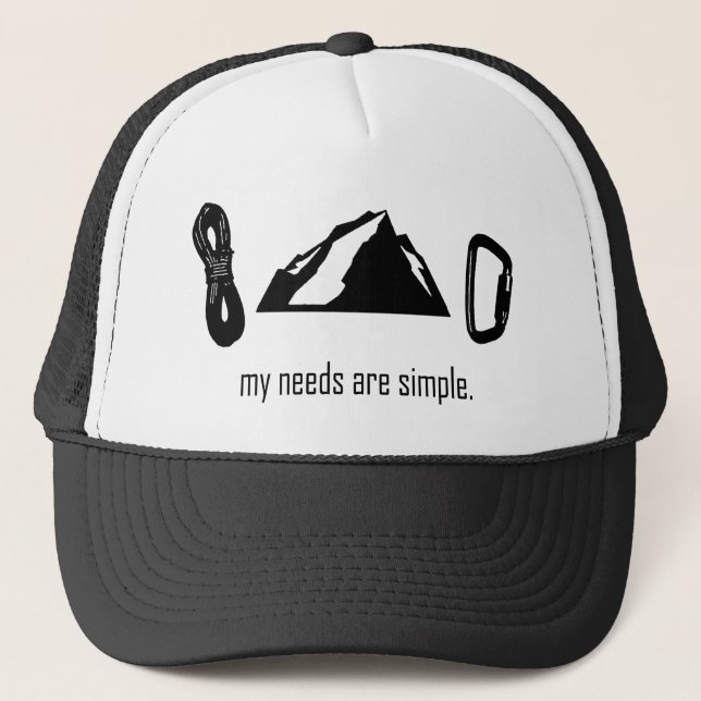 Casquette Les besoins simples (escalade de roche) (Devant)