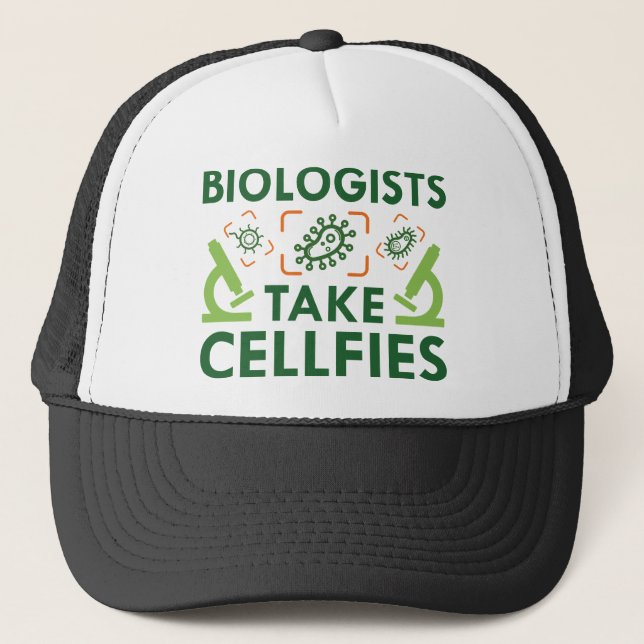 Casquette Les biologistes prennent des cellules (Devant)