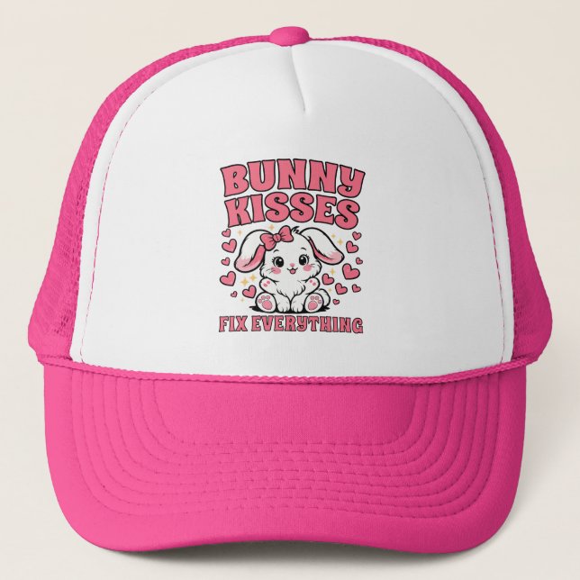 Casquette Les bisous de lapin règlent tout - Conception de l (Devant)