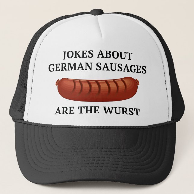 Casquette Les Blagues Sur Les Saucisses Allemandes Sont Les  (Devant)