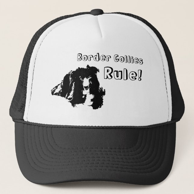 Casquette Les Border Collies règnent Funny Dog  (Devant)