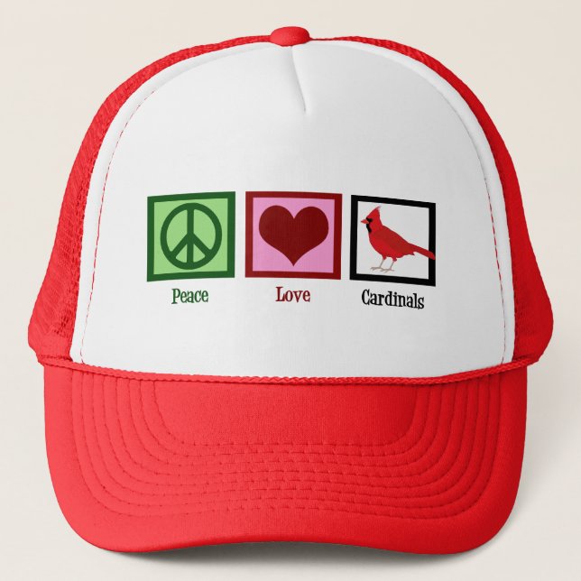 Casquette Les cardinaux de l'amour pour la paix (Devant)