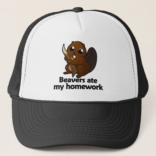 Casquette Les castors ont mangé mon travail (Devant)