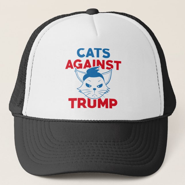 Casquette Les chats contre Trump (Devant)