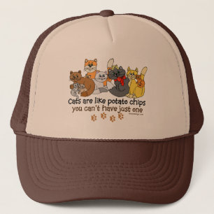 Casquette Les chats sont comme des pommes chips