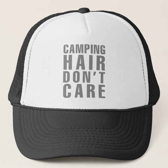 Casquette Les cheveux de camping ne s'inquiètent pas (Devant)