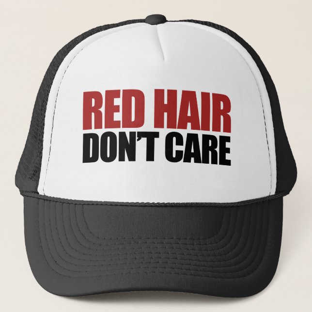 Casquette Les cheveux rouges s'en fichent (Devant)