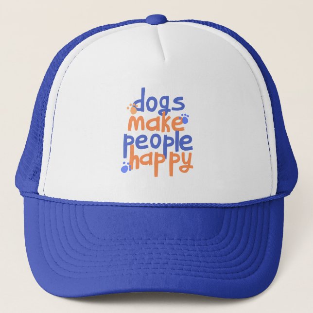 Casquette Les chiens rendent les gens heureux (Devant)