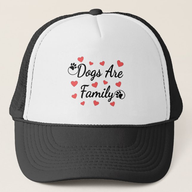 Casquette Les Chiens Sont De La Typographie Familiale Pour L (Devant)