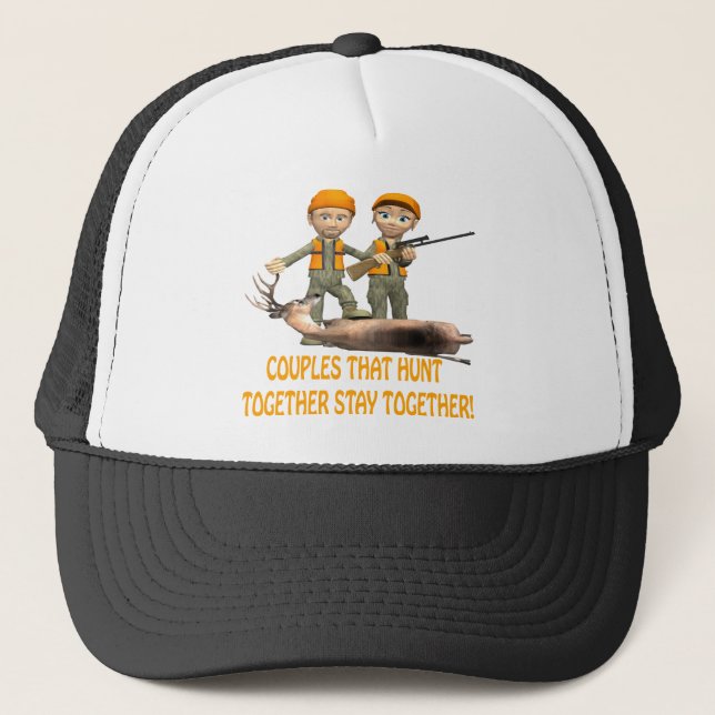 Casquette Les couples qui chassent ensemble restent ensemble (Devant)