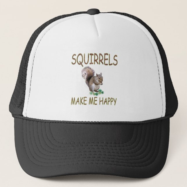 Casquette Les écureuils me rendent heureux (Devant)