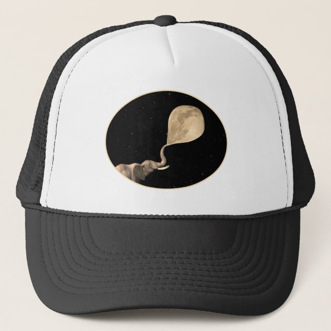 Casquette Les éléphants font Pleine lune (Devant)