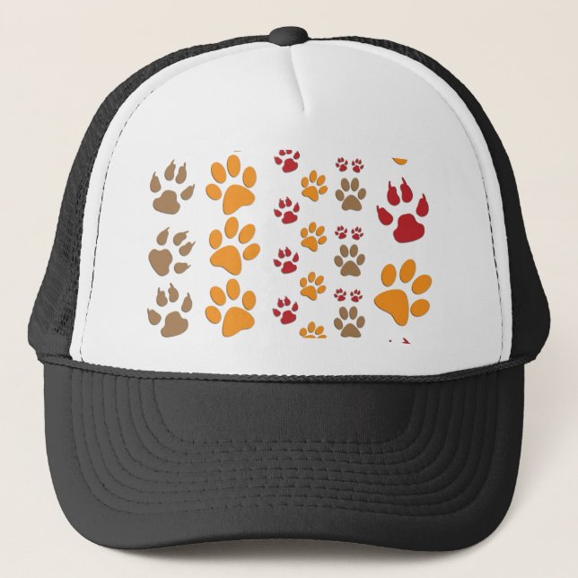 Casquette Les empreintes de pattes de chien et de chat (Devant)