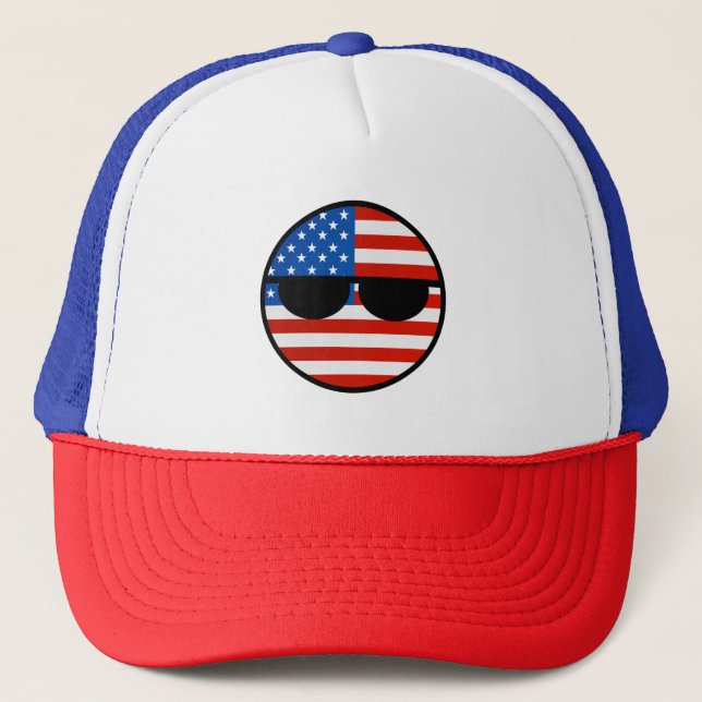 Casquette Les Etats-Unis Geeky tendants drôles Countryball (Devant)